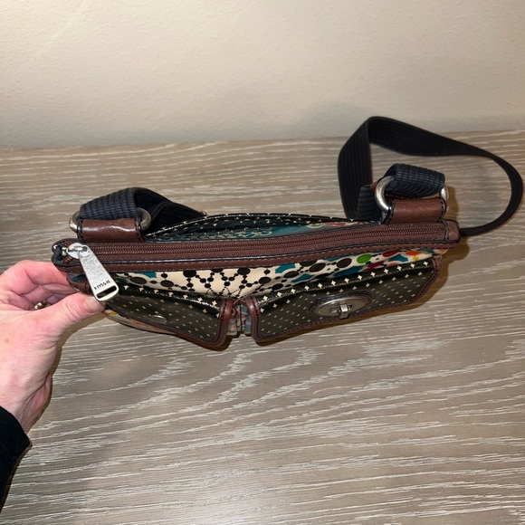 Fossil Key Per Kaleidoscope Crossbody Bag in Coated Canvas. - Picture 6 of 7